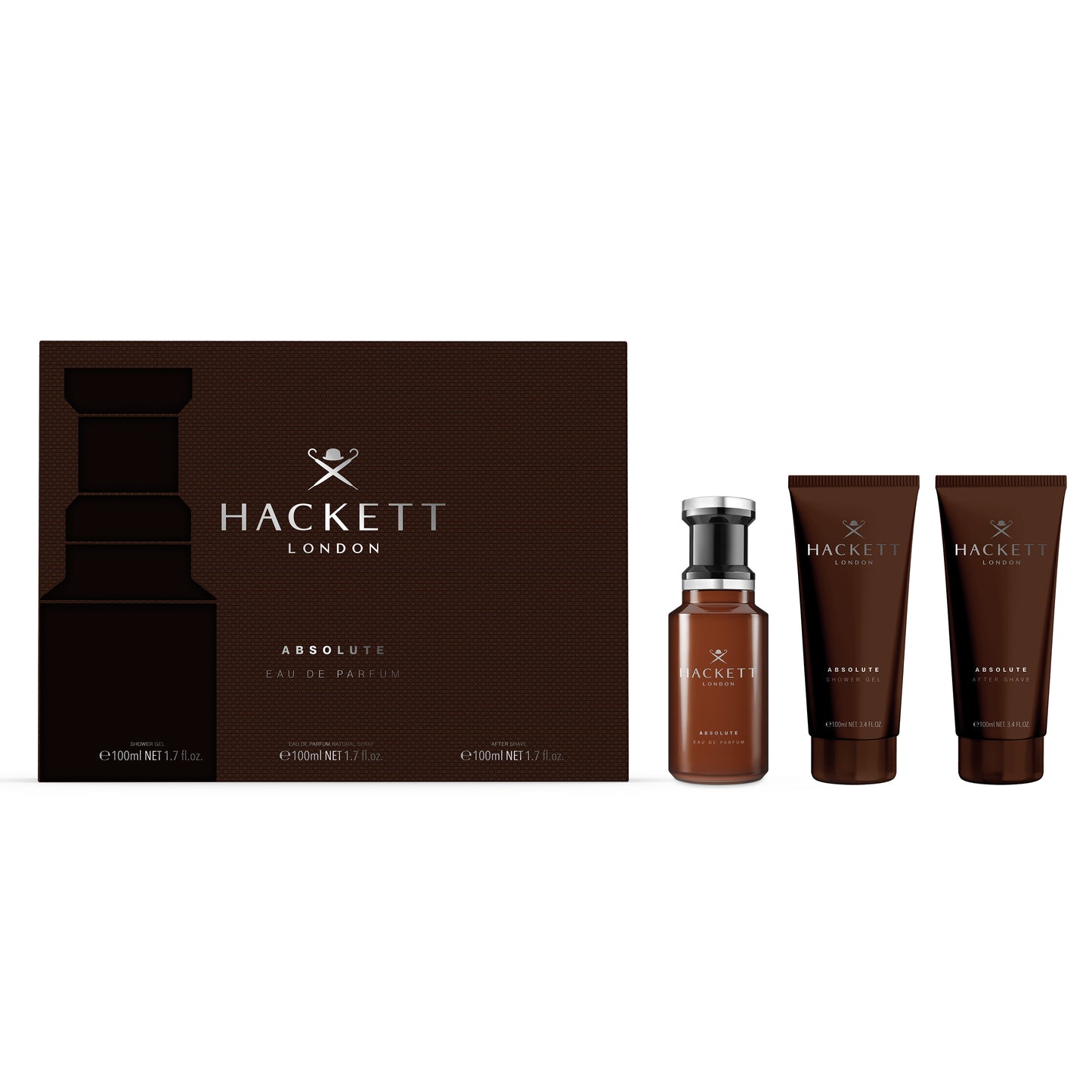 Hackett Absolute Geschenkset Eau de Parfum 100ml + Shower Gel 100ml + After Shave Balm 100ml