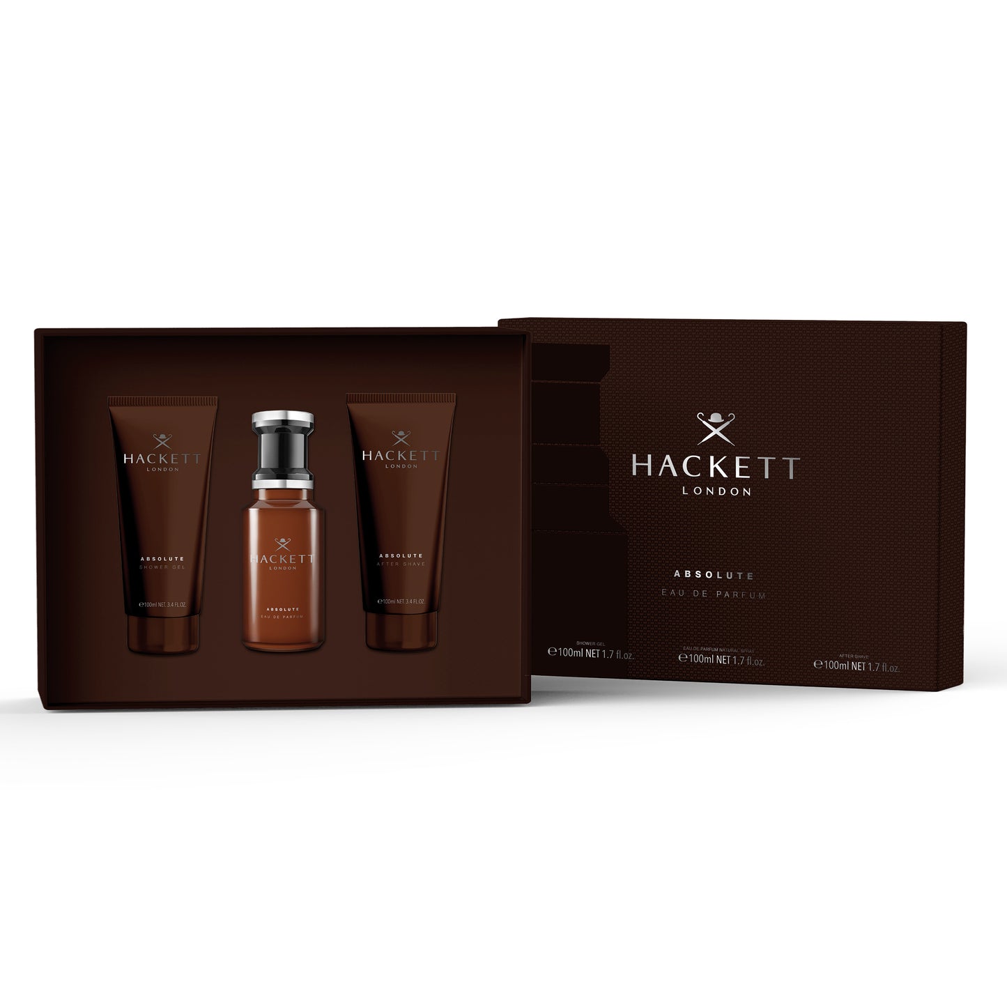 Hackett Absolute Geschenkset Eau de Parfum 100ml + Shower Gel 100ml + After Shave Balm 100ml