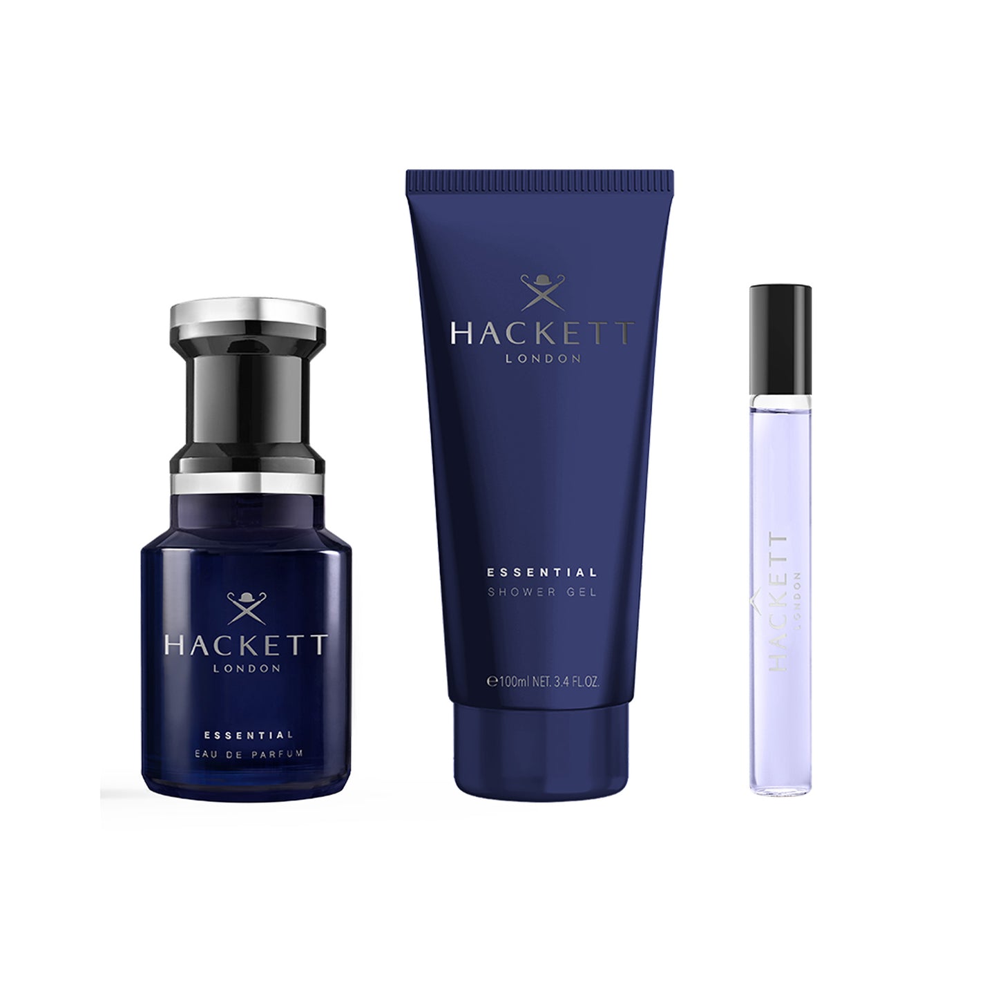 Hackett Essential Geschenkset Eau de Parfum + Shower Gel + Travel Spray