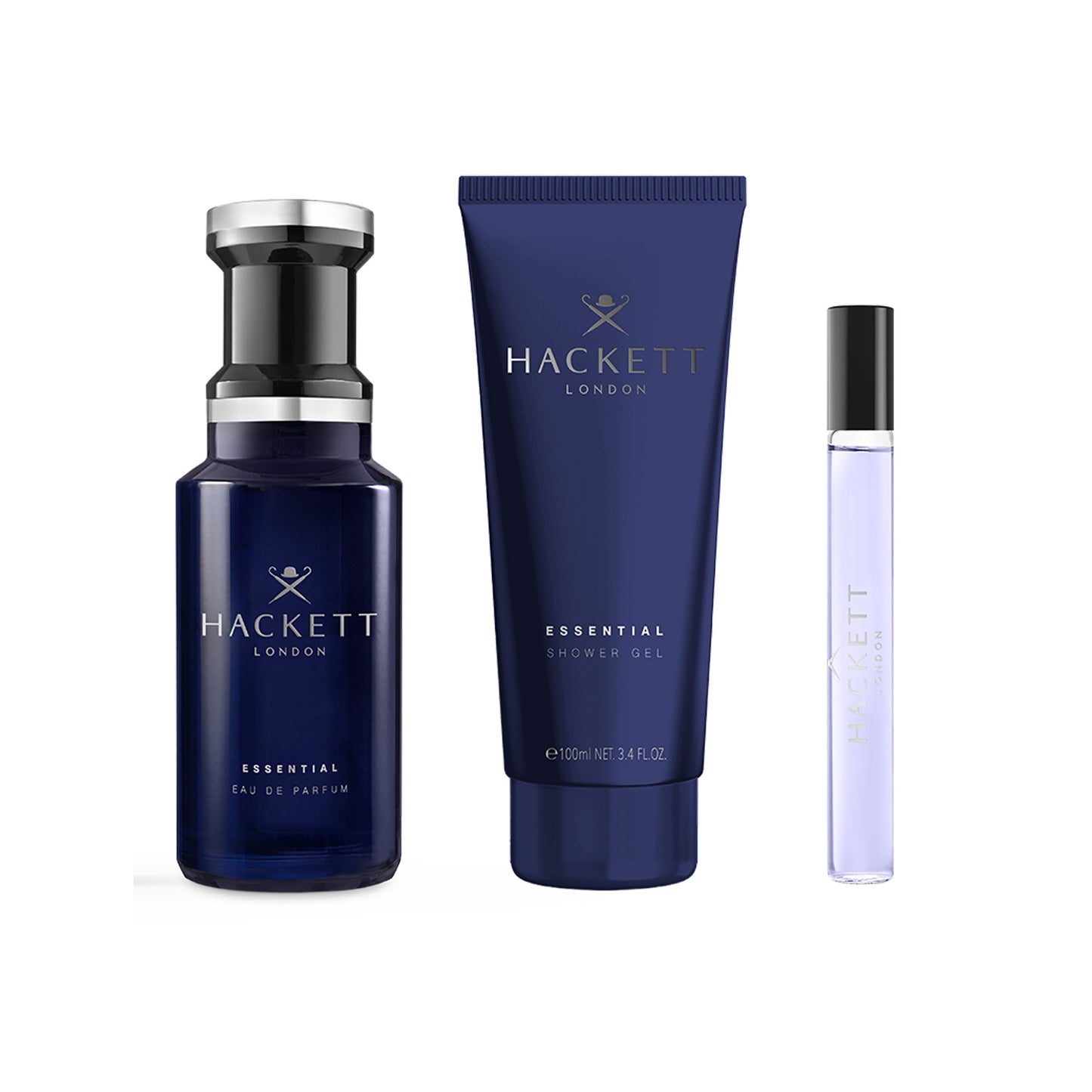 Hackett Essential Geschenkset Eau de Parfum + Shower Gel + Travel Spray