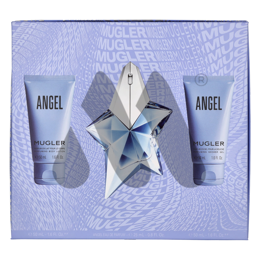 Thierry Mugler Angel Geschenkset EdP Refillable 25ml + Shower Gel 50ml + Body Lotion 50ml