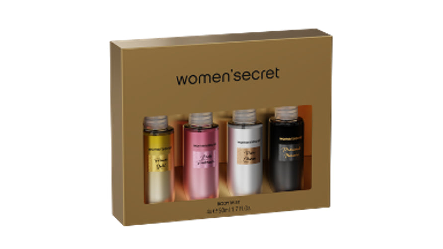 women'secret Body Mist Glitter Geschenkset (4x50ml)