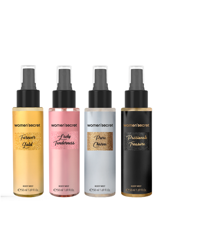 women'secret Body Mist Glitter Geschenkset (4x50ml)